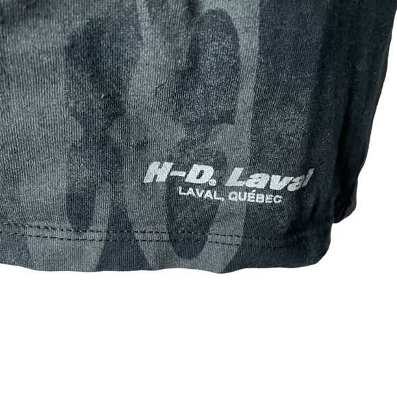 HARLEY Davidson Long Sleeve Grey and Black Top - Picture 7 of 13